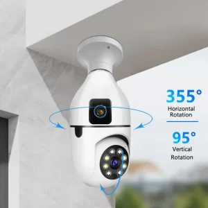Dual Lens Bulb Holder IP Camera